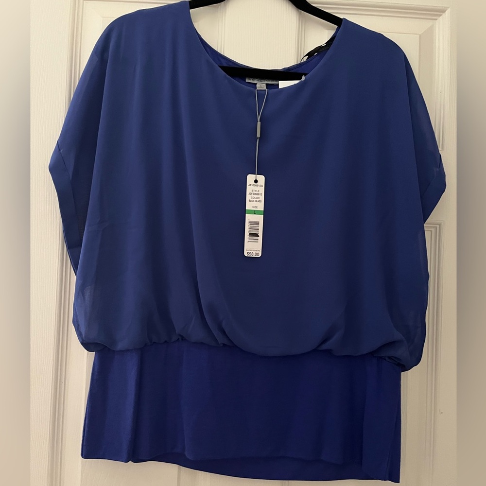 NWT Joseph A Royal Blue Women's Blouse